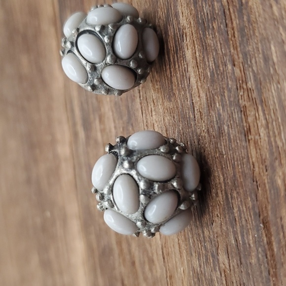 Opal nest earrings sterling E850 - Picture 2 of 3